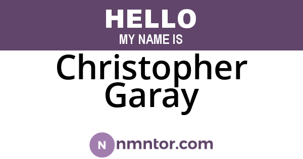 Christopher Garay