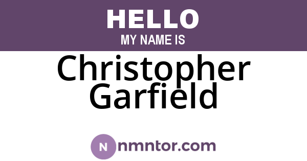 Christopher Garfield