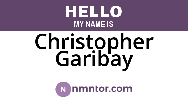 Christopher Garibay