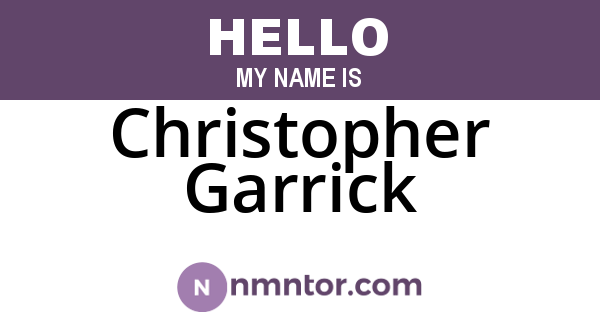 Christopher Garrick
