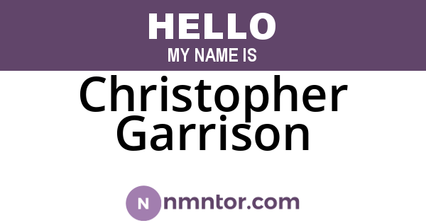 Christopher Garrison