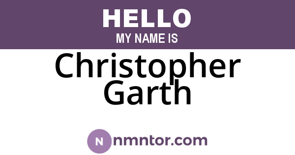 Christopher Garth