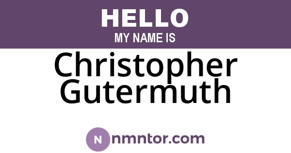Christopher Gutermuth