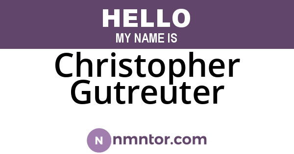 Christopher Gutreuter