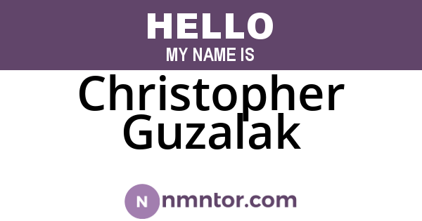 Christopher Guzalak