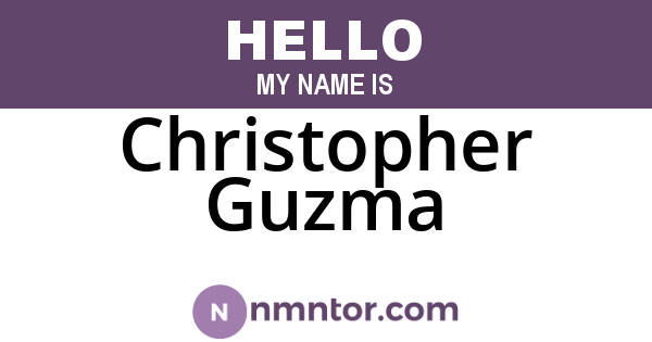 Christopher Guzma
