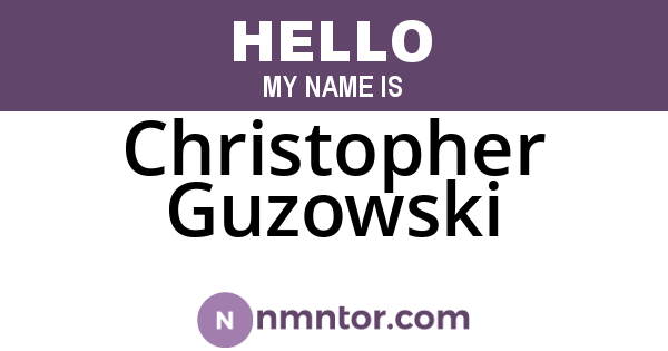 Christopher Guzowski