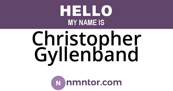 Christopher Gyllenband
