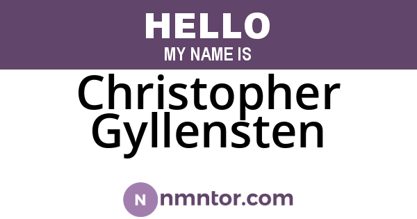 Christopher Gyllensten