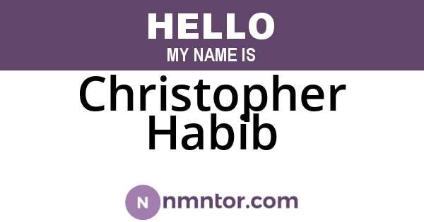 Christopher Habib