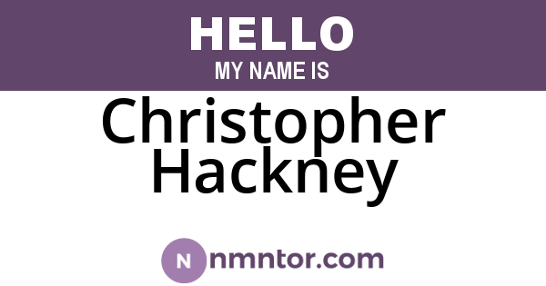 Christopher Hackney