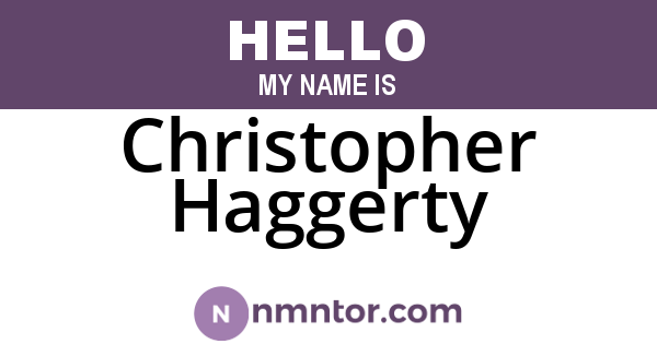 Christopher Haggerty