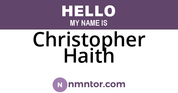 Christopher Haith