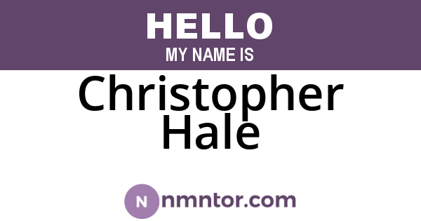 Christopher Hale