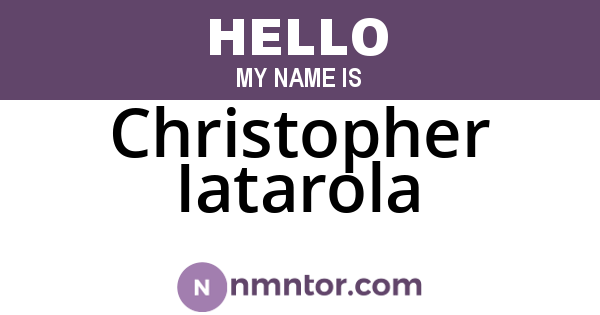 Christopher Iatarola