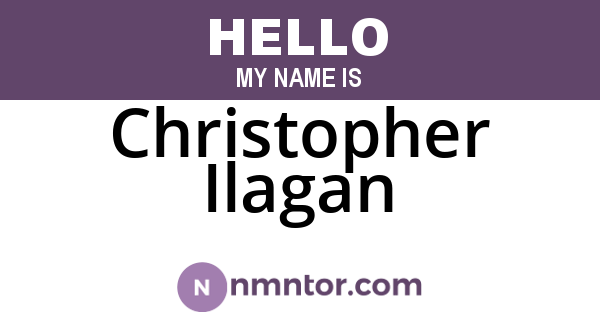 Christopher Ilagan