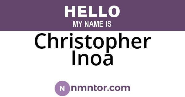 Christopher Inoa