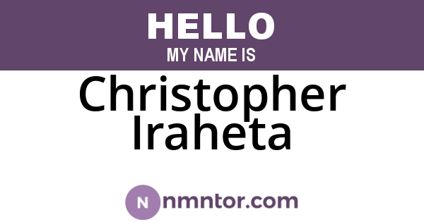 Christopher Iraheta