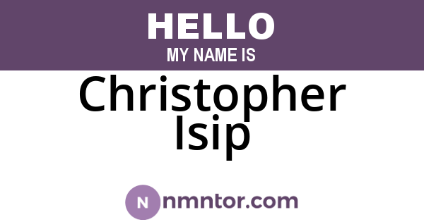 Christopher Isip
