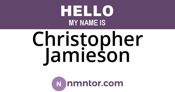 Christopher Jamieson