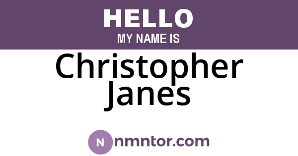Christopher Janes