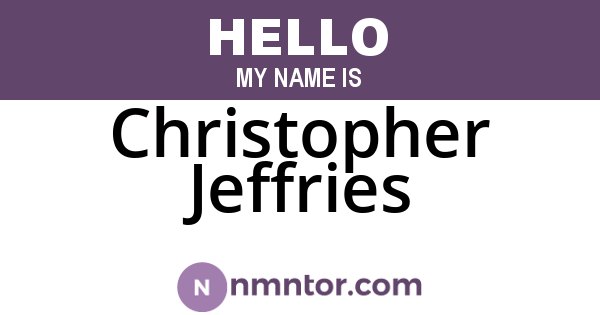 Christopher Jeffries