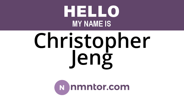Christopher Jeng