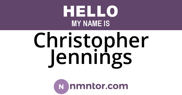 Christopher Jennings