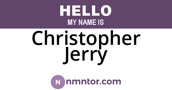 Christopher Jerry