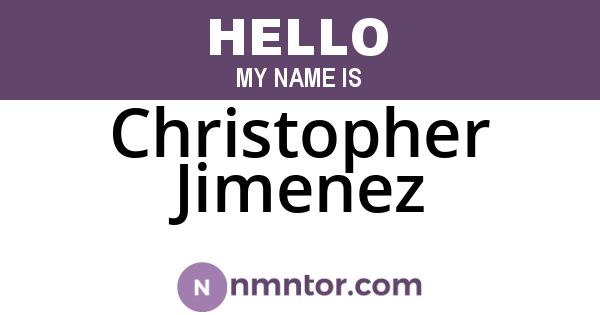 Christopher Jimenez
