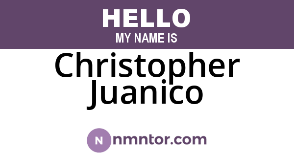 Christopher Juanico