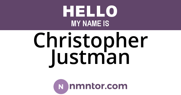 Christopher Justman