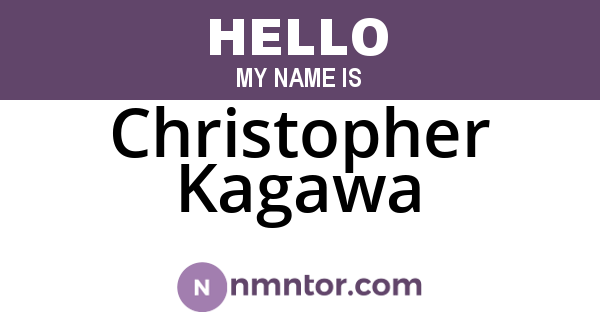 Christopher Kagawa