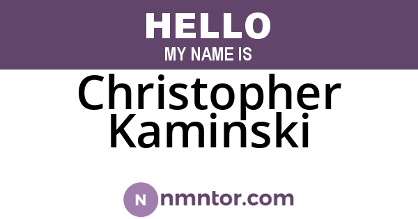 Christopher Kaminski