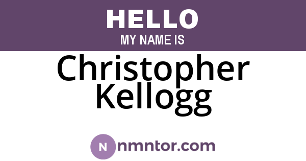 Christopher Kellogg