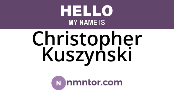 Christopher Kuszynski