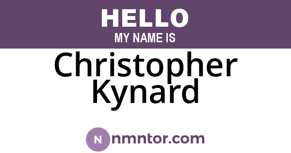 Christopher Kynard