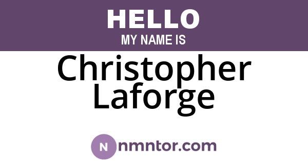 Christopher Laforge