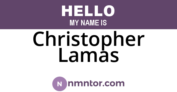 Christopher Lamas