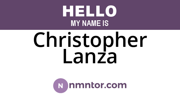 Christopher Lanza