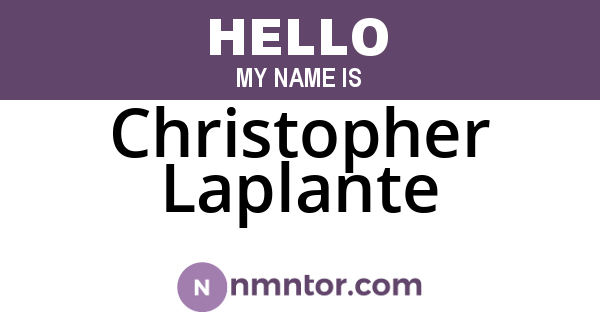 Christopher Laplante
