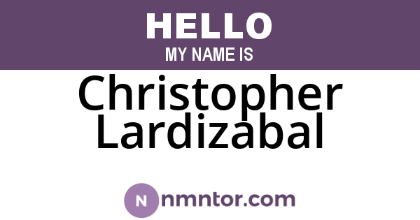Christopher Lardizabal