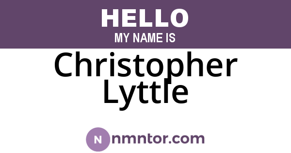 Christopher Lyttle
