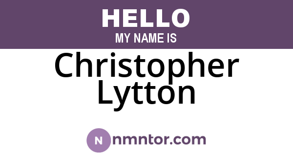 Christopher Lytton