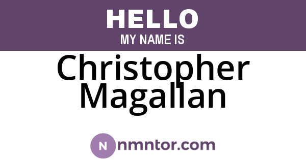 Christopher Magallan