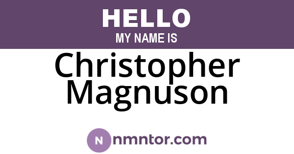 Christopher Magnuson
