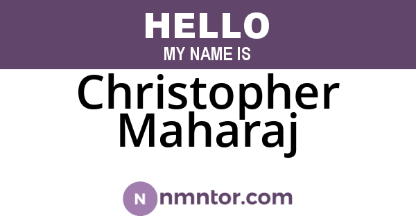 Christopher Maharaj