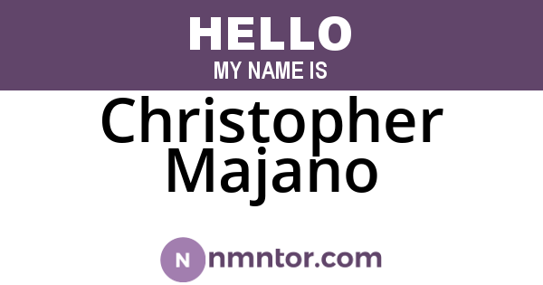 Christopher Majano