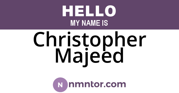 Christopher Majeed