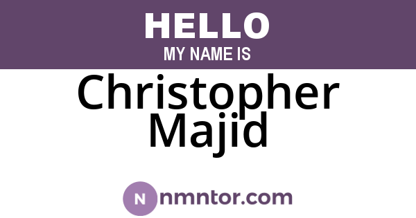 Christopher Majid